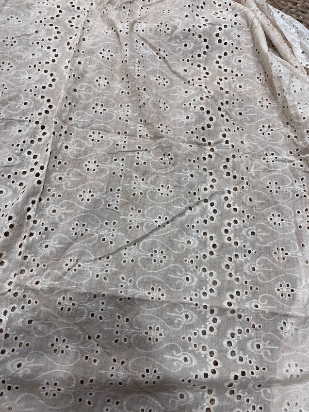 Cut Piece SALE- Premium Designer HAKUBA CHIKANKARI FABRICS IN SALE - Cut SIZE (1) METER