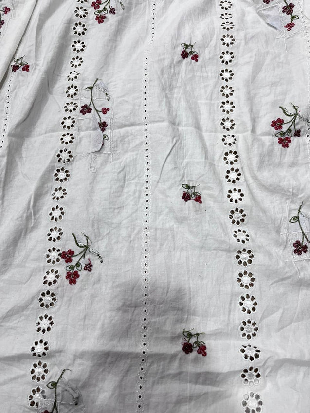 Cut Piece SALE- Premium Designer HAKUBA CHIKANKARI FABRICS IN SALE - Cut SIZE (1) METER