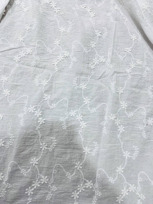 Cut Piece SALE- Premium Designer HAKUBA CHIKANKARI FABRICS IN SALE - Cut SIZE (1.50) METER