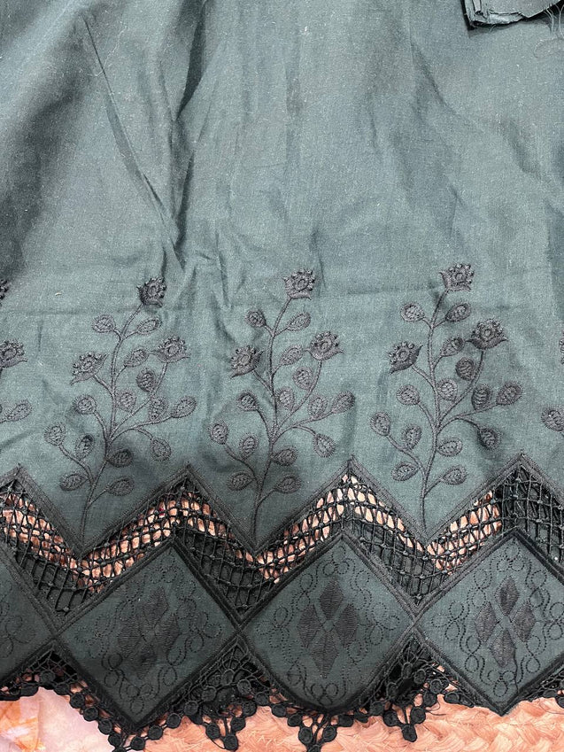 Cut Piece SALE- Premium Designer HAKUBA CHIKANKARI FABRICS IN SALE - Cut SIZE (2) METER