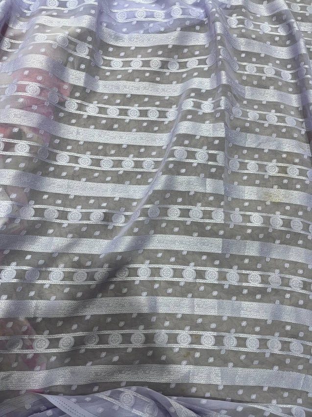 Cut Piece SALE- Premium Designer HAKUBA CHIKANKARI FABRICS IN SALE - Cut SIZE (2) METER