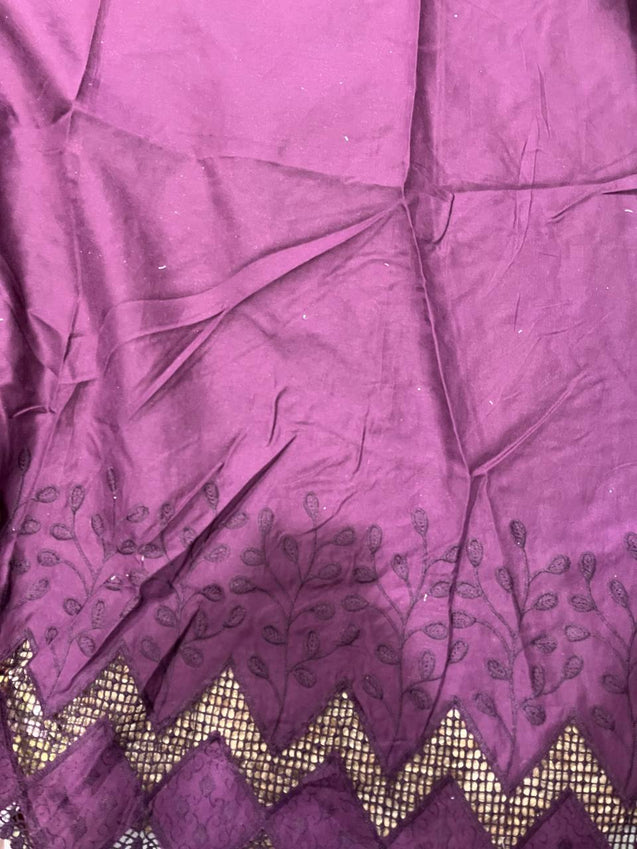 Cut Piece SALE- Premium Designer HAKUBA CHIKANKARI FABRICS IN SALE - Cut SIZE (2) METER