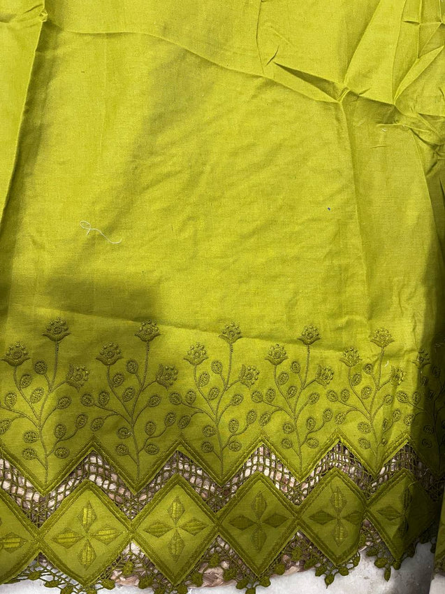 Cut Piece SALE- Premium Designer HAKUBA CHIKANKARI FABRICS IN SALE - Cut SIZE (1.50) METER
