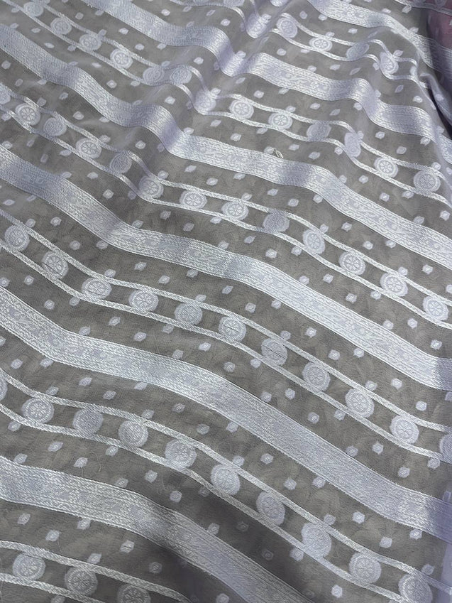 Cut Piece SALE- Premium Designer HAKUBA CHIKANKARI FABRICS IN SALE - Cut SIZE (5) METER