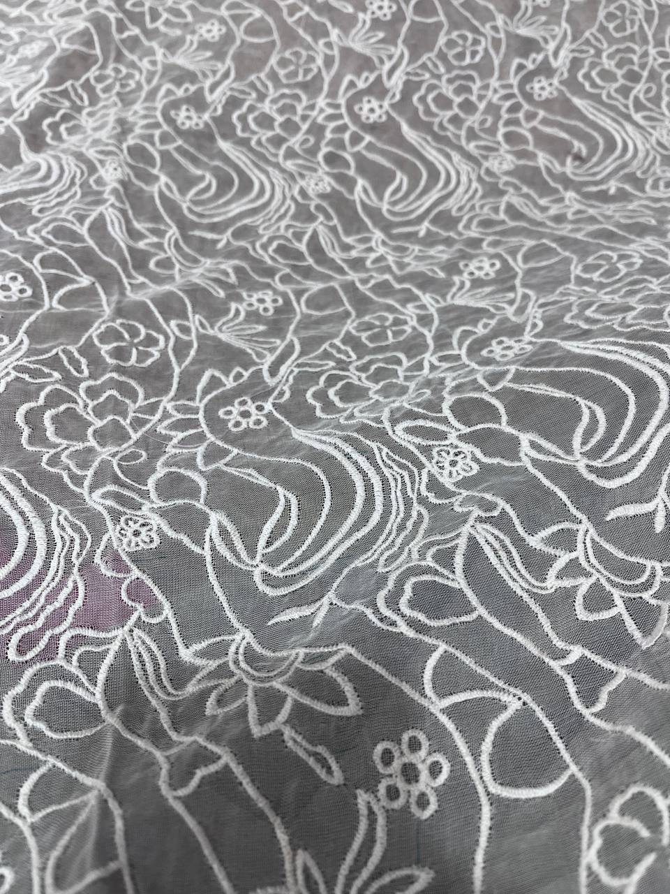 Cut Piece SALE- Premium Designer HAKUBA CHIKANKARI FABRICS IN SALE - Cut SIZE (1.40) METER