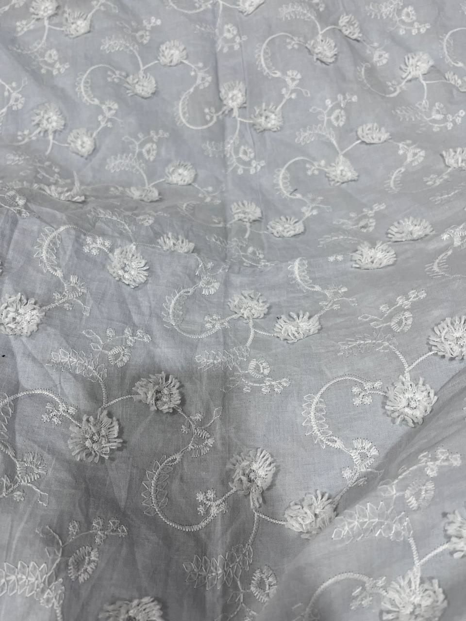 Cut Piece SALE- Premium Designer HAKUBA CHIKANKARI FABRICS IN SALE - Cut SIZE (1.35) METER