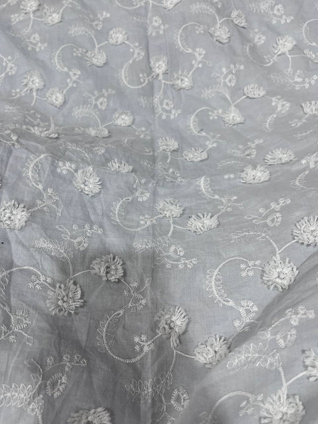 Cut Piece SALE- Premium Designer HAKUBA CHIKANKARI FABRICS IN SALE - Cut SIZE (1.35) METER