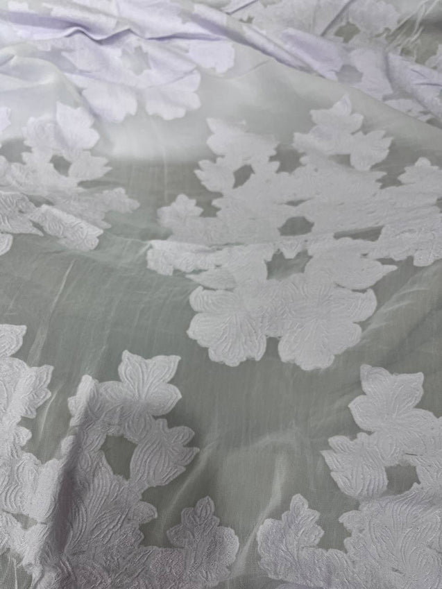 Cut Piece SALE- Premium Designer HAKUBA CHIKANKARI FABRICS IN SALE - Cut SIZE (3) METER