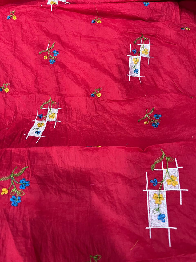 Cut Piece SALE- Premium Designer HAKUBA CHIKANKARI FABRICS IN SALE - Cut SIZE (3) METER