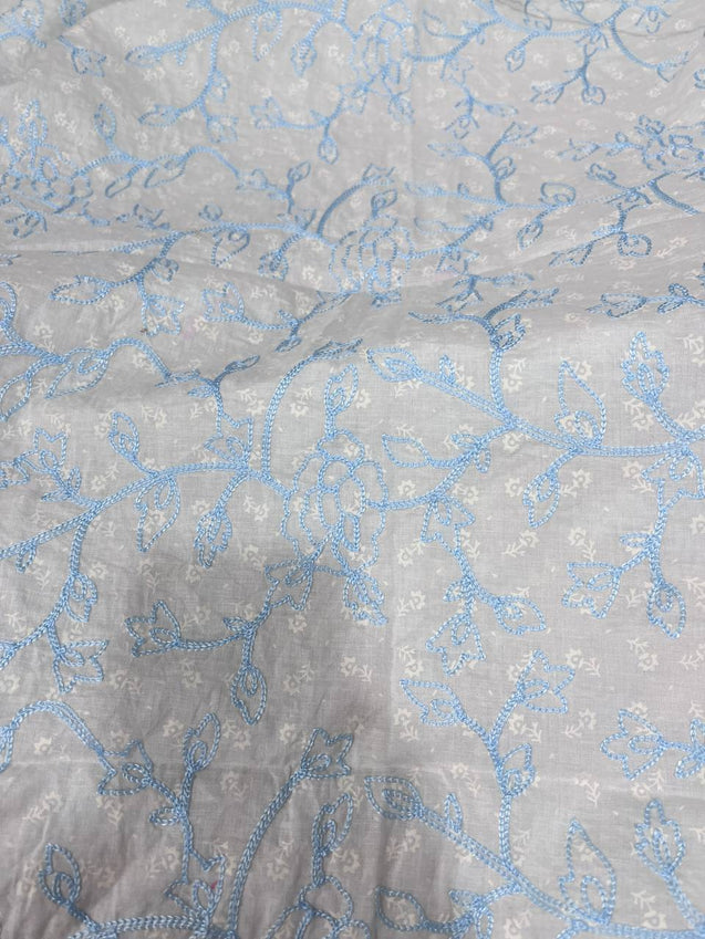 Cut Piece SALE- Premium Designer HAKUBA CHIKANKARI FABRICS IN SALE - Cut SIZE (1.80) METER