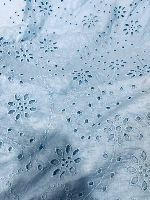 Cut Piece SALE- Premium Designer HAKUBA CHIKANKARI FABRICS IN SALE - Cut SIZE (4.40) METER