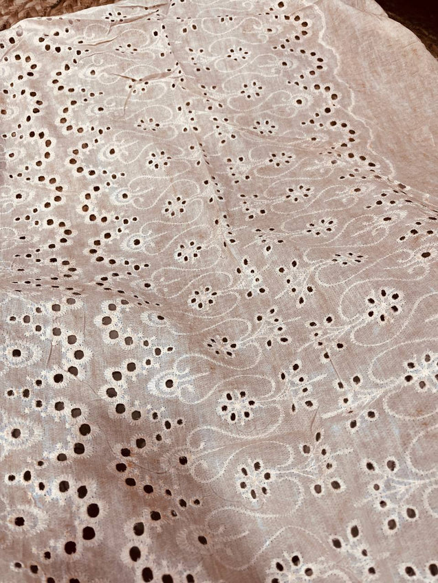 Cut Piece SALE- Premium Designer HAKUBA CHIKANKARI FABRICS IN SALE - Cut SIZE (1) METER