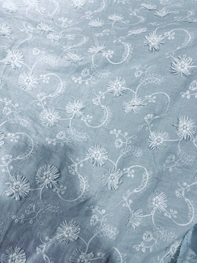 Cut Piece SALE- Premium Designer HAKUBA CHIKANKARI FABRICS IN SALE - Cut SIZE (1.40) METER