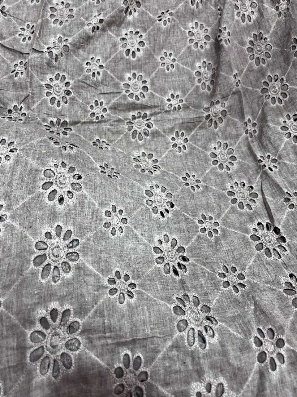 Cut Piece SALE- Premium Designer HAKUBA CHIKANKARI FABRICS IN SALE - Cut SIZE (2) METER