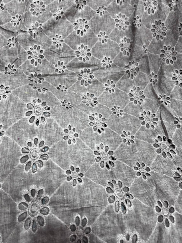 Cut Piece SALE- Premium Designer HAKUBA CHIKANKARI FABRICS IN SALE - Cut SIZE (2) METER