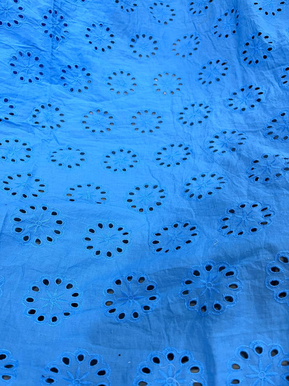 Cut Piece SALE- Premium Designer HAKUBA CHIKANKARI FABRICS IN SALE - Cut SIZE (2.5) METER