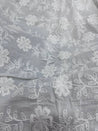 Cut Piece SALE- Premium Designer HAKUBA CHIKANKARI FABRICS IN SALE - Cut SIZE (1.25) METER