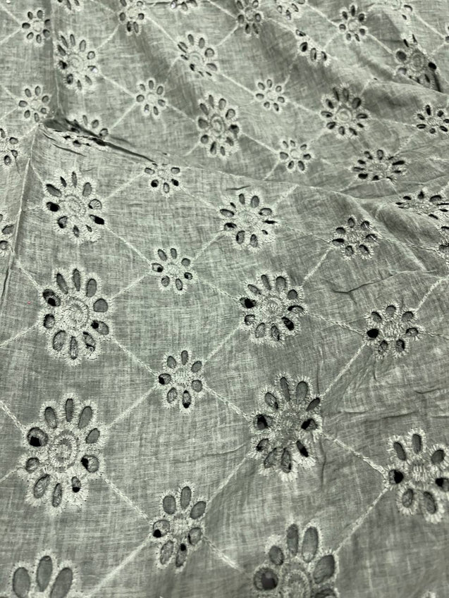 Cut Piece SALE- Premium Designer HAKUBA CHIKANKARI FABRICS IN SALE - Cut SIZE (1.85) METER
