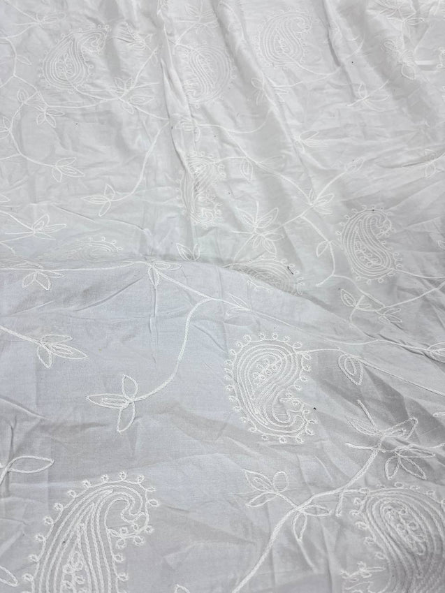 Cut Piece SALE- Premium Designer HAKUBA CHIKANKARI FABRICS IN SALE - Cut SIZE (1.50) METER