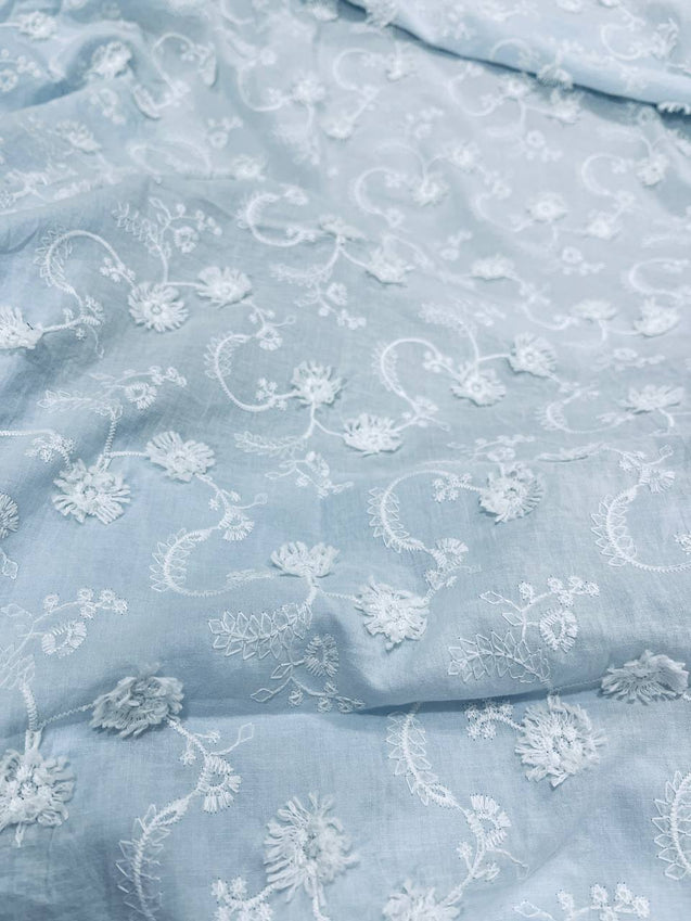 Cut Piece SALE- Premium Designer HAKUBA CHIKANKARI FABRICS IN SALE - Cut SIZE (2) METER