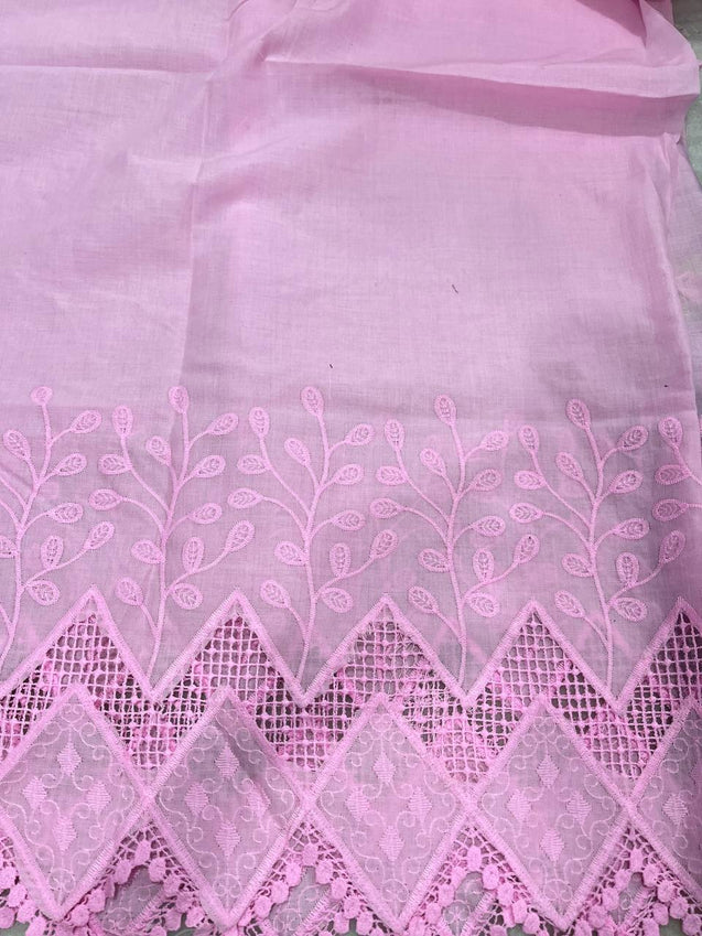 Cut Piece SALE- Premium Designer HAKUBA CHIKANKARI FABRICS IN SALE - Cut SIZE (1.25) METER