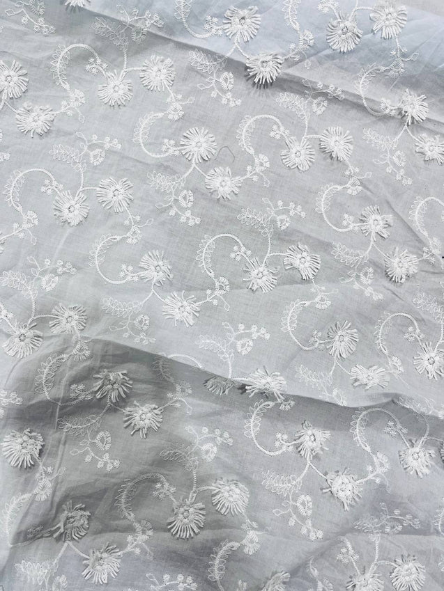 Cut Piece SALE- Premium Designer HAKUBA CHIKANKARI FABRICS IN SALE - Cut SIZE (0.25) METER