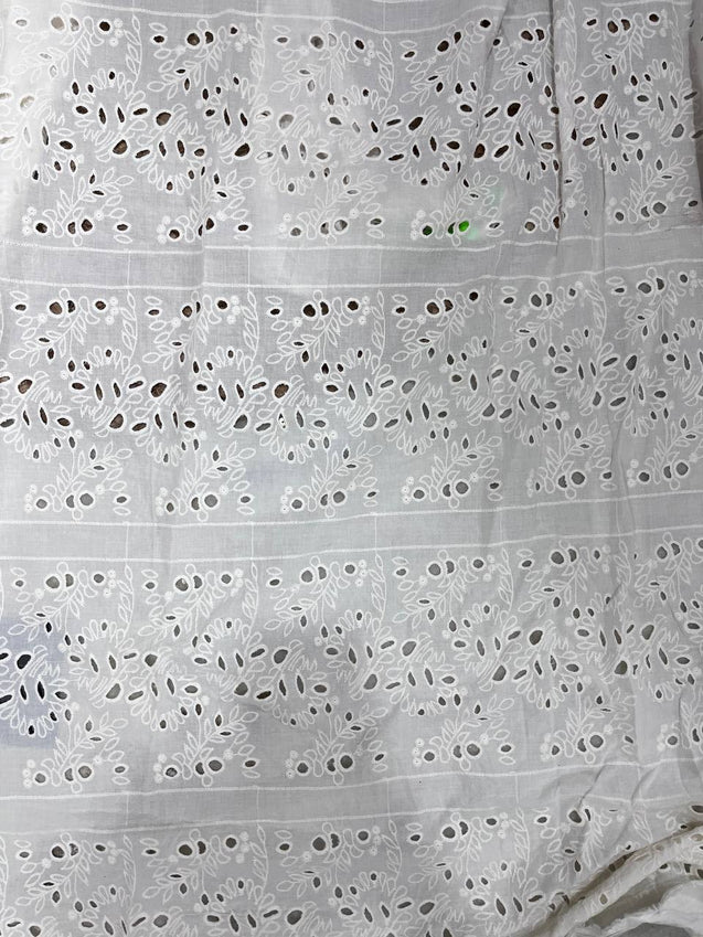 Cut Piece SALE- Premium Designer HAKUBA CHIKANKARI FABRICS IN SALE - Cut SIZE (2) METER