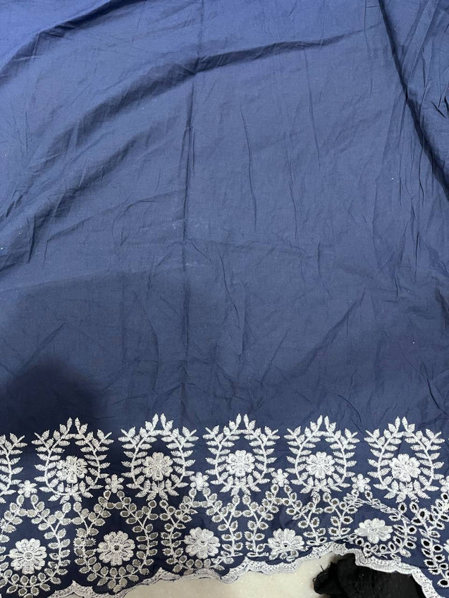Cut Piece SALE- Premium Designer HAKUBA CHIKANKARI FABRICS IN SALE - Cut SIZE (1.5) METER