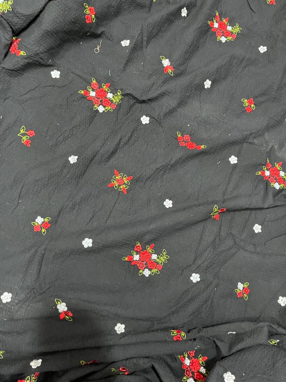 Cut Piece SALE- Premium Designer HAKUBA CHIKANKARI FABRICS IN SALE - Cut SIZE (5.2) METER