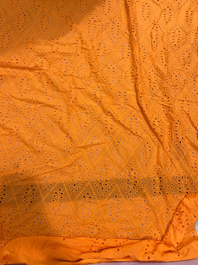 Cut Piece SALE- Premium Designer HAKUBA CHIKANKARI FABRICS IN SALE - Cut SIZE (1) METER