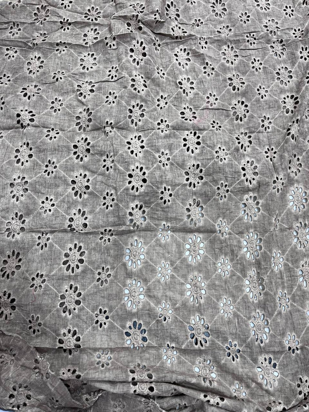 Cut Piece SALE- Premium Designer HAKUBA CHIKANKARI FABRICS IN SALE - Cut SIZE (2) METER
