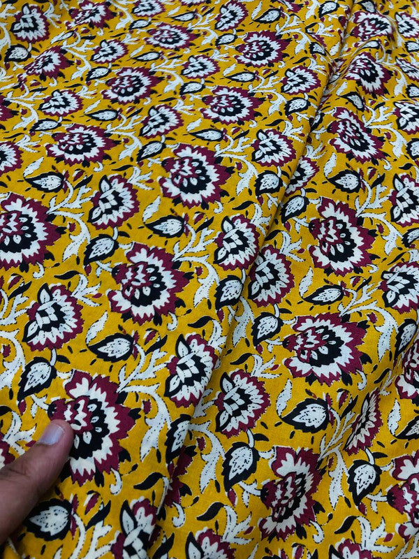 Most Traditional Premium Quality Of Pure Kalamkari Ajrakh Printed Fabric - On Pure Cotton 80*80