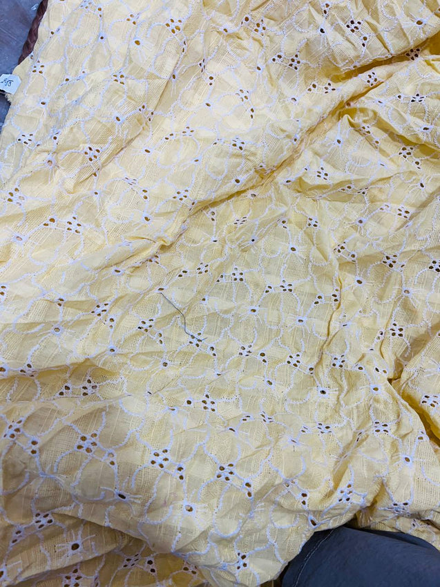 Cut Piece SALE- Premium Designer HAKUBA CHIKANKARI FABRICS IN SALE - Cut SIZE (2.50) METER