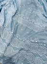 Cut Piece SALE- Premium Designer HAKUBA CHIKANKARI FABRICS IN SALE - Cut SIZE (2.85) METER