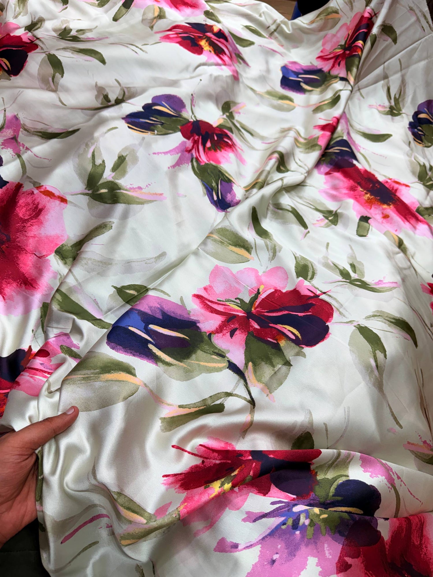 Most Premium Pure Viscose Japan Satin Fabric (Big WIDTH!!)