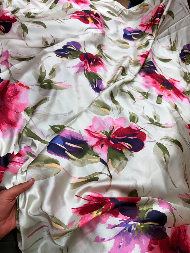 Most Premium Pure Viscose Japan Satin Fabric (Big WIDTH!!)