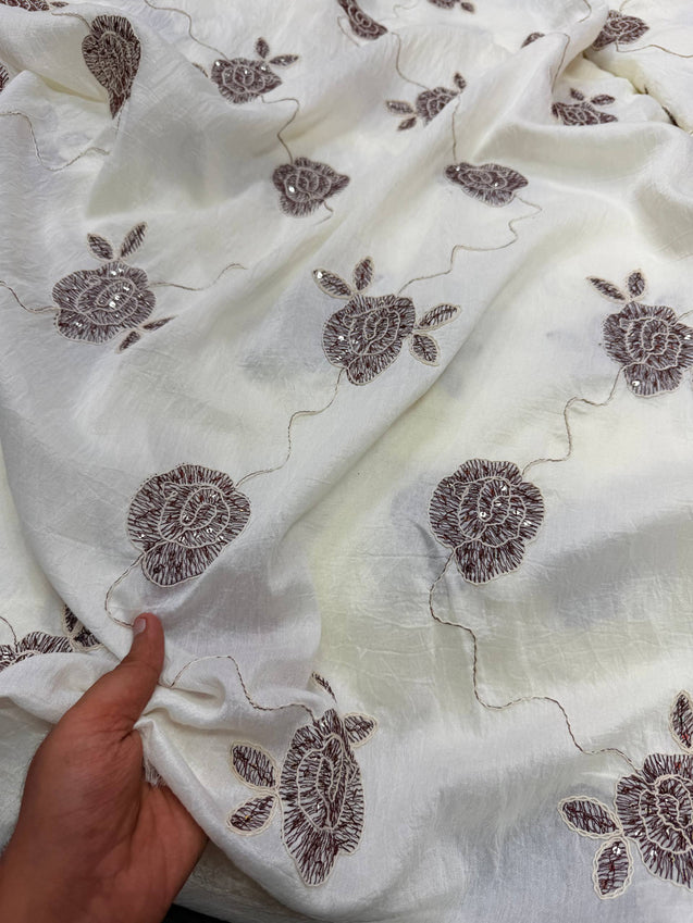 Most Premium Pure Hakuba Chikankari Cotton Fabric (Big WIDTH!!)