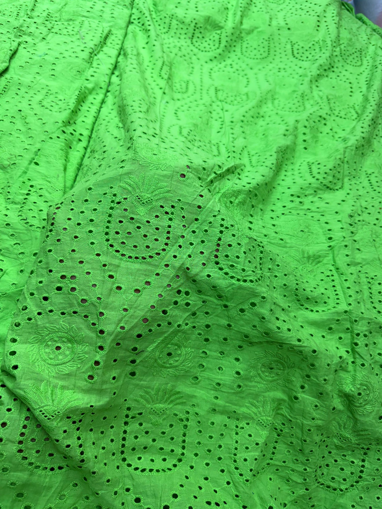 Most Premium Pure Hakuba Chikankari Cotton Fabric (Big WIDTH!!)