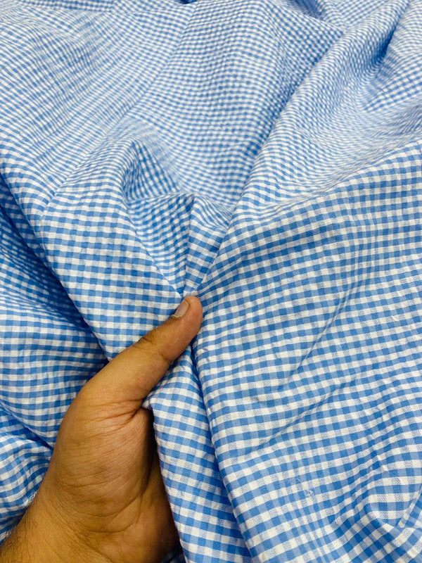 Most Premium Pure Sher Shakkar LINEN Cotton Checks PRINT (Big WIDTH!!)