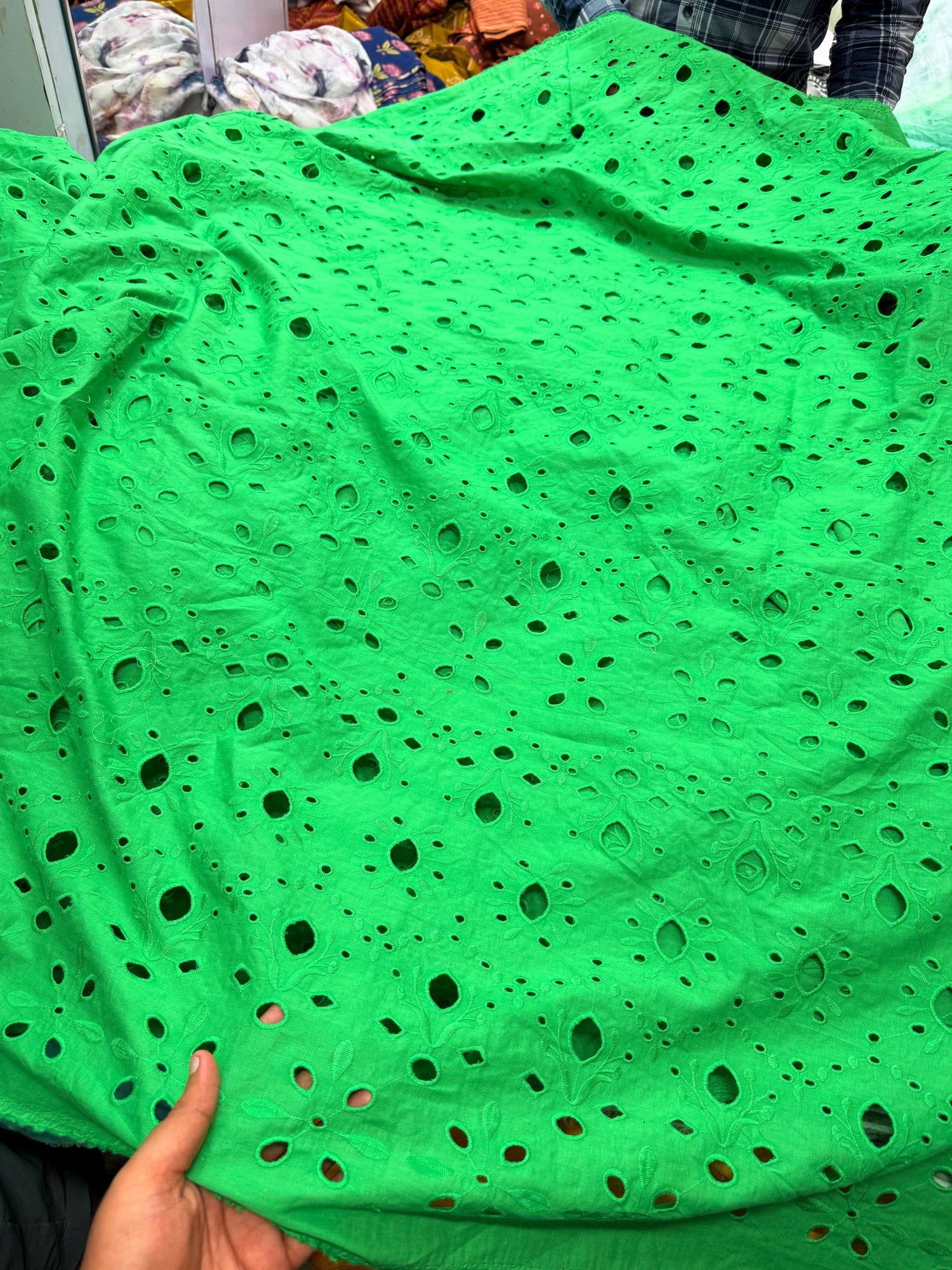 Most Premium Pure Hakuba Chikankari Cotton Fabric (Big WIDTH!!)
