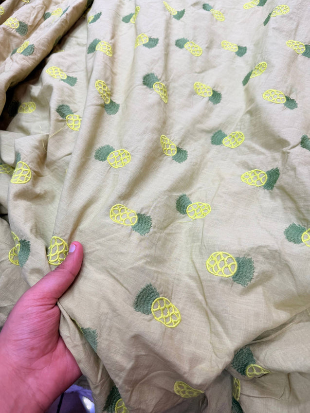 Most Premium Pure Chikankari Cotton Fabric (Big WIDTH!!)