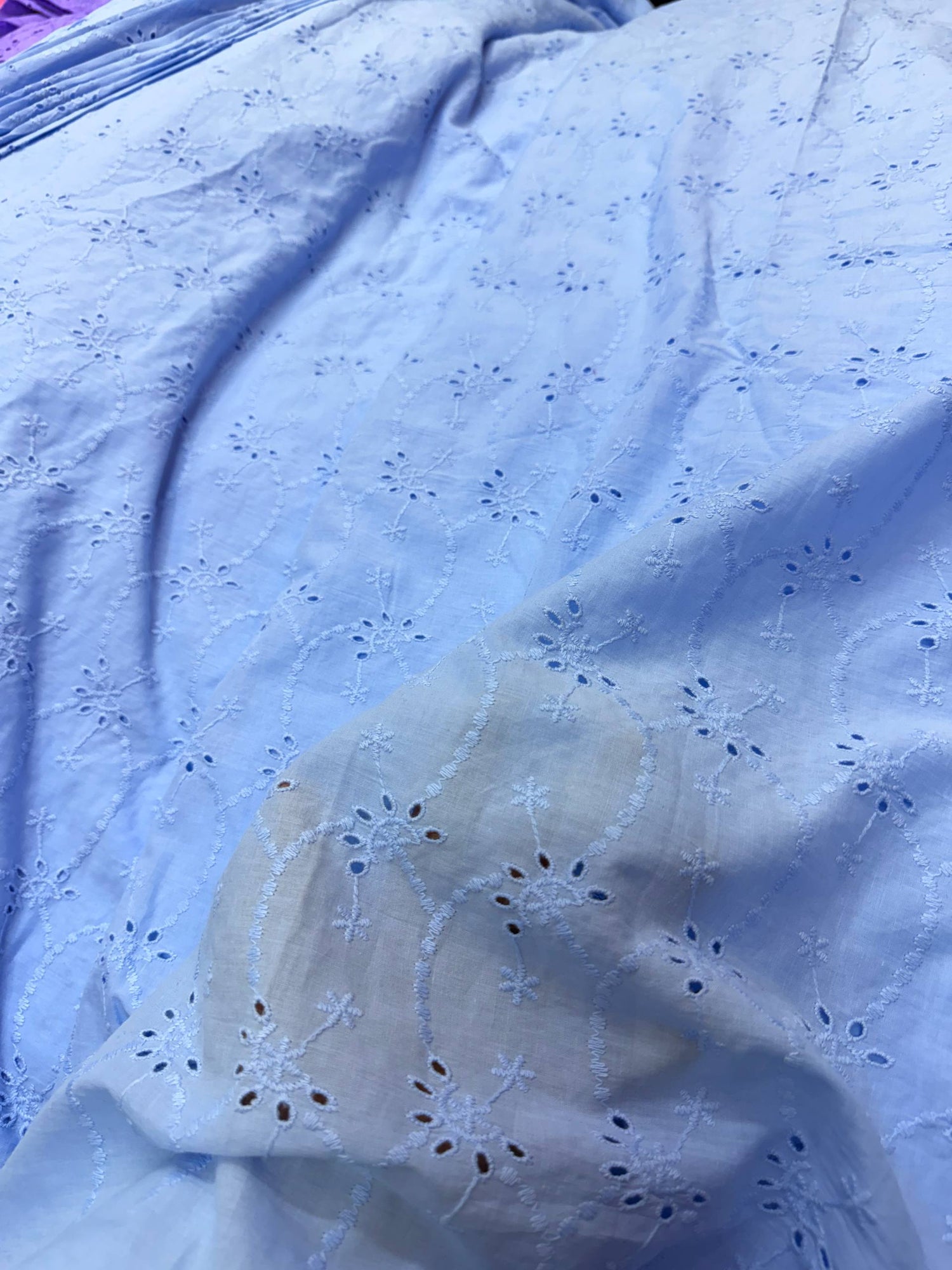 Most Premium Pure Hakuba Chikankari Cotton Fabric (Big WIDTH!!)