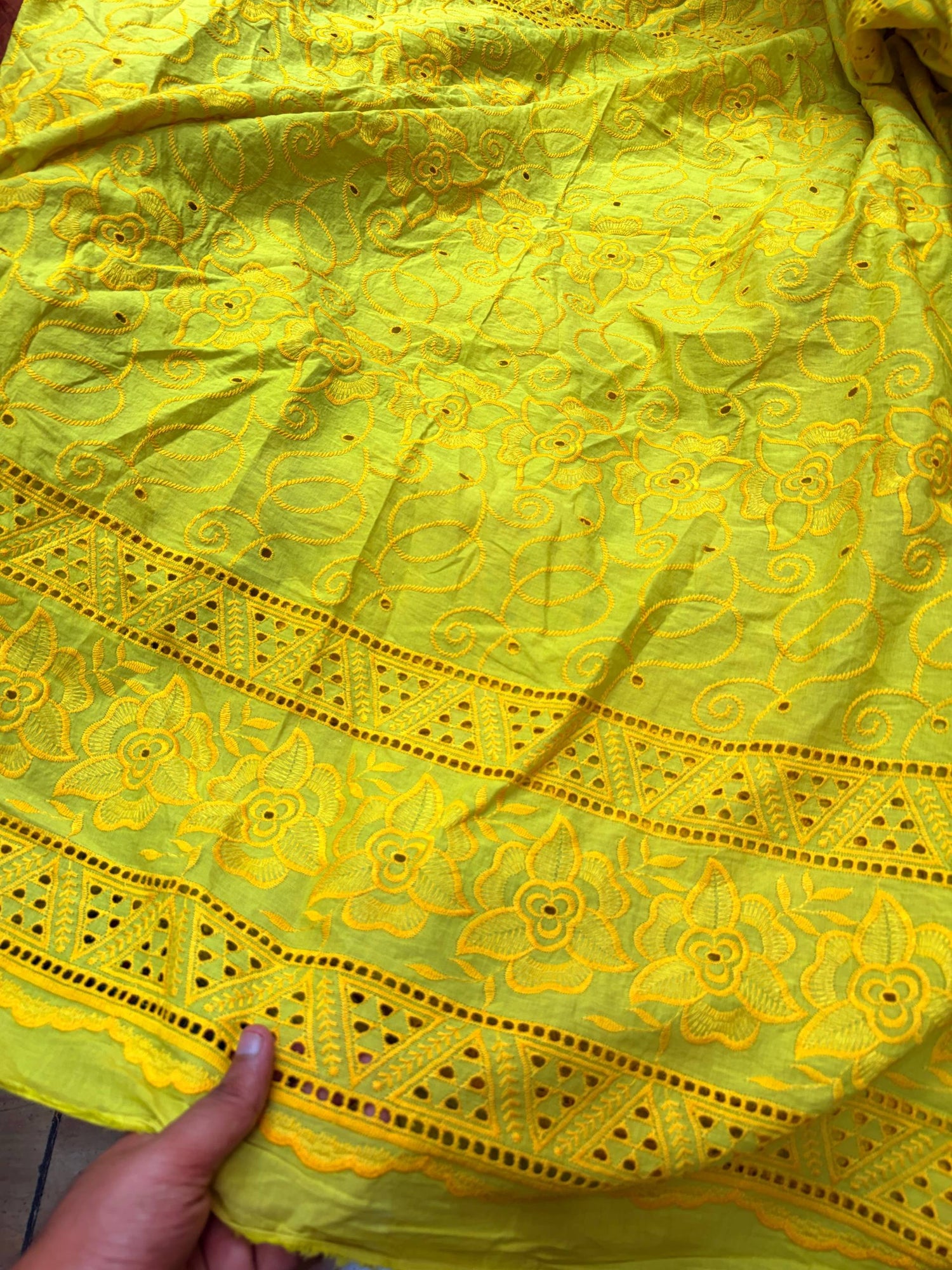 Most Premium Pure Hakuba Chikankari Cotton Fabric (Big WIDTH!!)