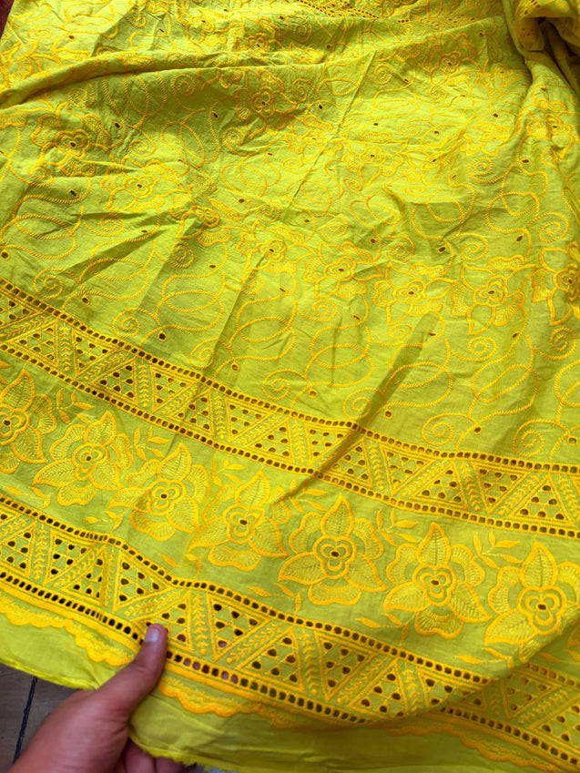 Most Premium Pure Hakuba Chikankari Cotton Fabric (Big WIDTH!!)