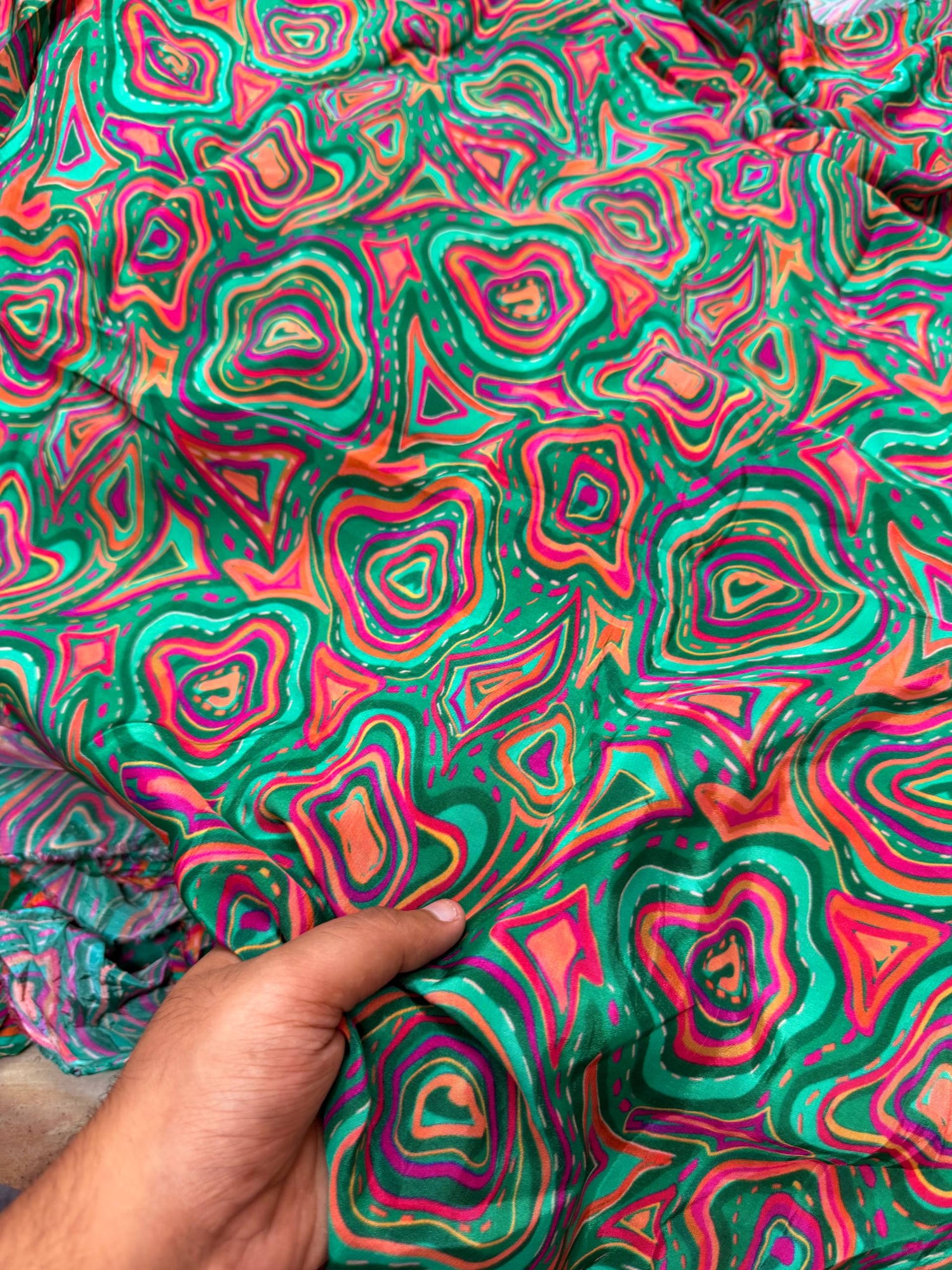 Most Premium BRANDED Pure Natural CREPE PRINTED FABRIC (Big WIDTH!!)