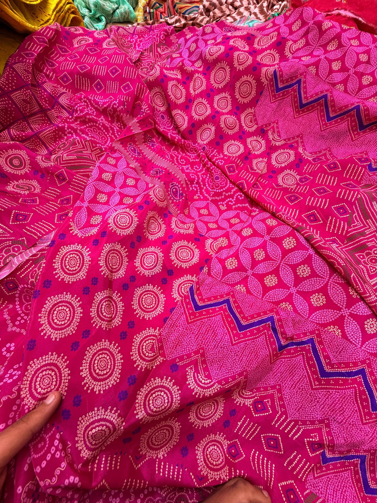Most Premium BRANDED Pure Natural CREPE PRINTED FABRIC (Big WIDTH!!)