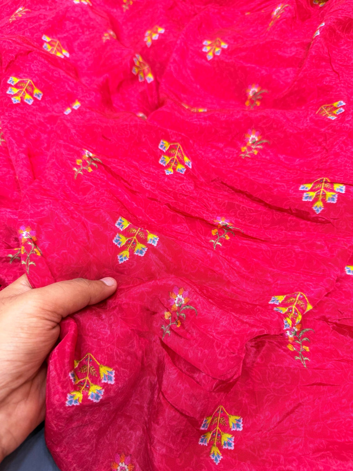 Most Premium BRANDED Pure Natural CREPE PRINTED FABRIC (Big WIDTH!!)