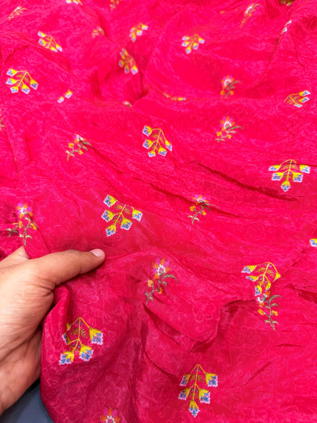 Most Premium BRANDED Pure Natural CREPE PRINTED FABRIC (Big WIDTH!!)