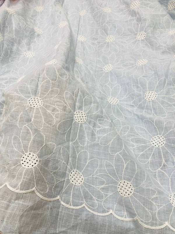 Most Premium Pure Cotton Hakuba Chikankari Fabric (Big WIDTH!!)