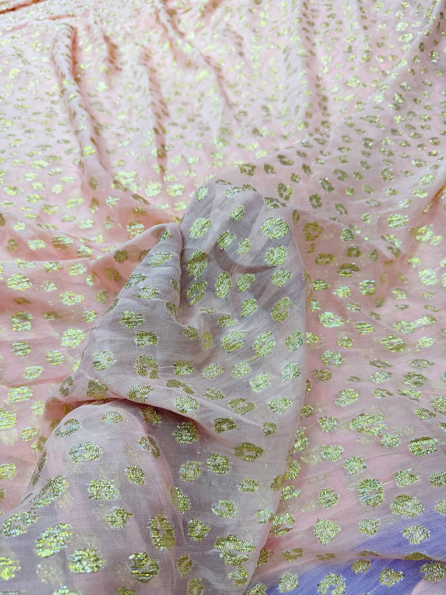 Most Premium Fine Zari Weaving On Pure Georgette FABRIC (Big WIDTH!!)